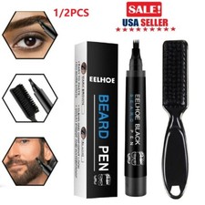 Waterproof Beard Filling Pen Kit Salon Hair Engraving Styling Eyebrow Brush Tool