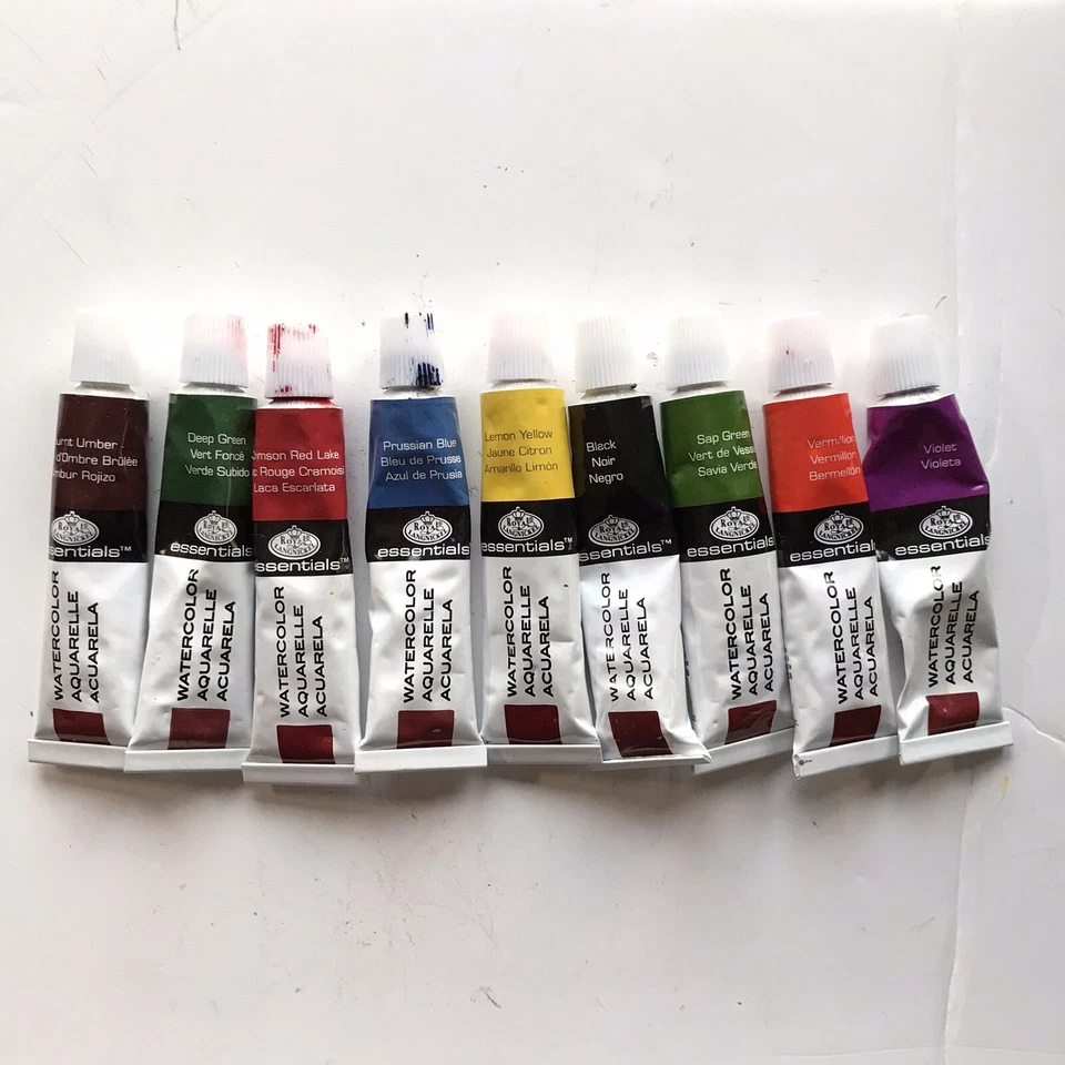 Pinturas de acuarela Royal & Langnickel Essentials 9 tubos para manualidades usadas Foto 2 de 2