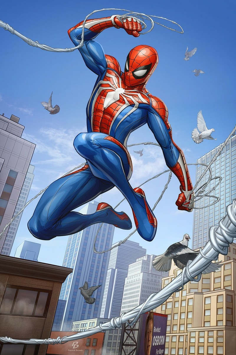 Spiderman Swing Doves Poster (24x36) inches Marvel | eBay