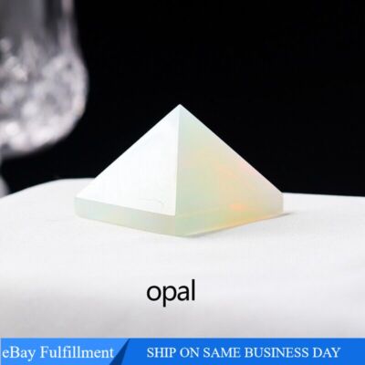 Natural Opal Quartz Orgone Energy Crystal Pyramid Healing Mineral Stone Tower US