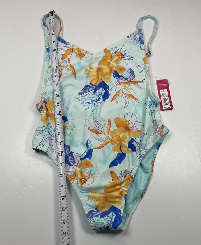 Nuevo con etiquetas Traje de baño colorido floral tropical Exhilaration para mujer talla M Foto 4 de 4