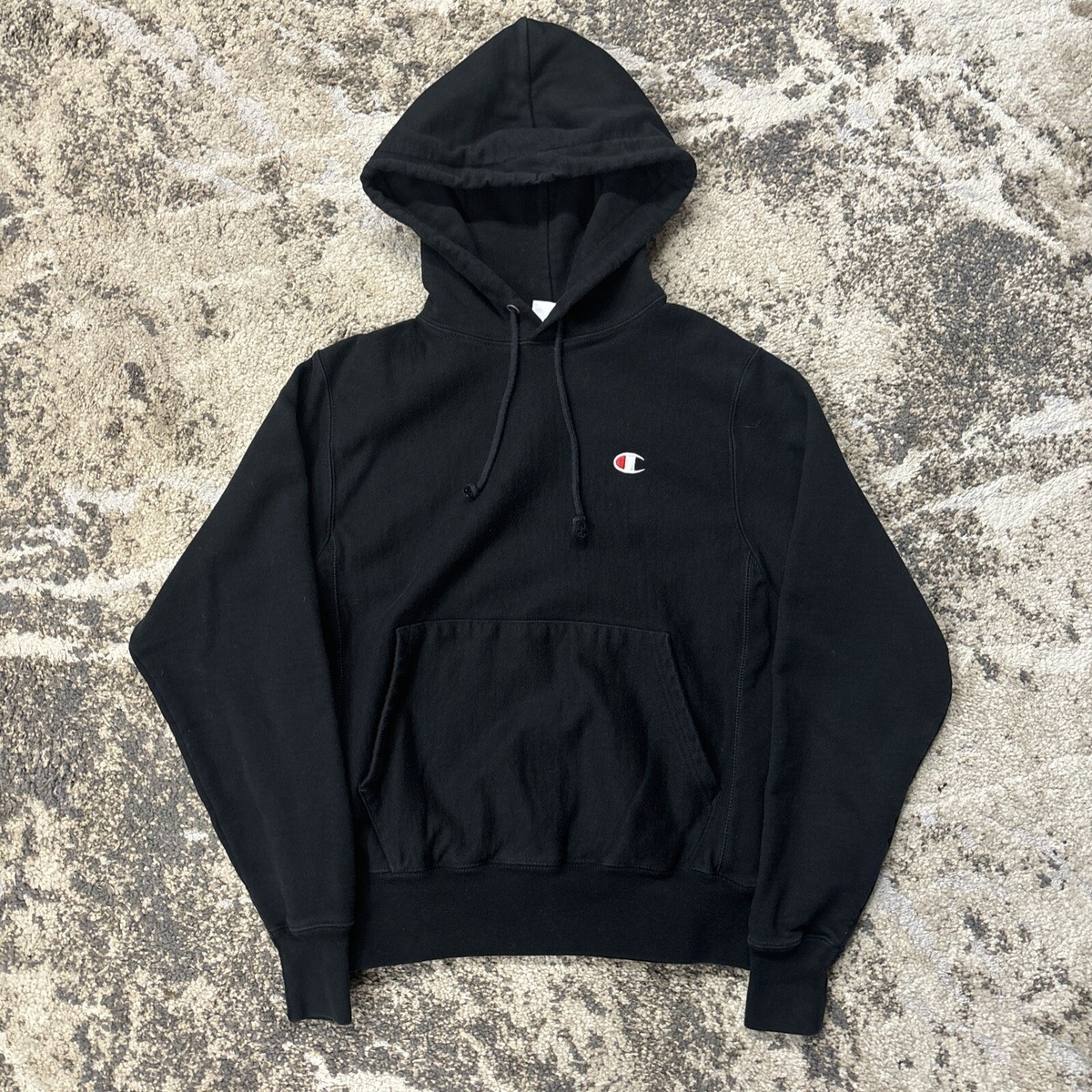 Champion Reverse Weave Hoodie Black Size Small | eBay