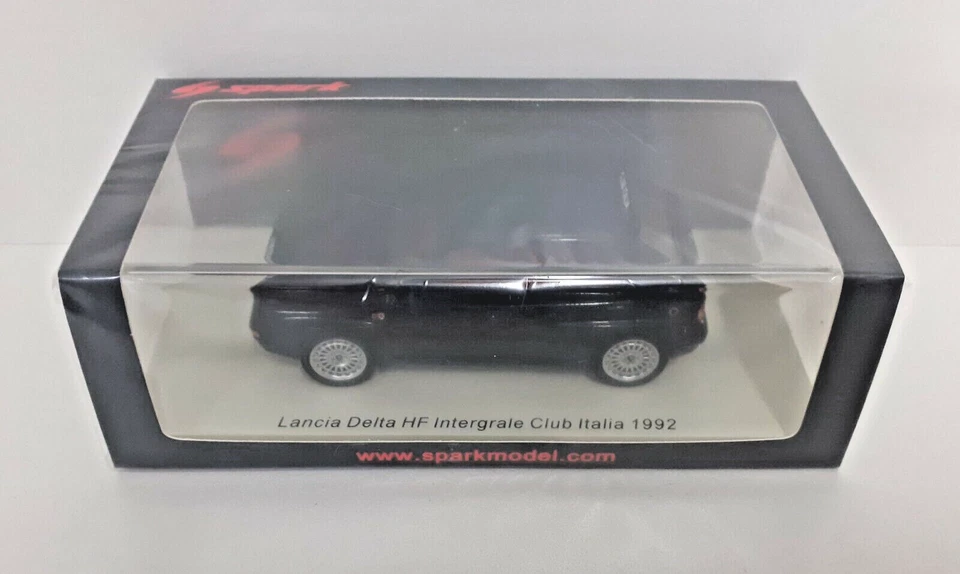 MODELLINO AUTO 1:43 SPARK LANCIA DELTA HF 1992 NERO MODELLISMO STATICO DIE CAST - Immagine 2 di 4