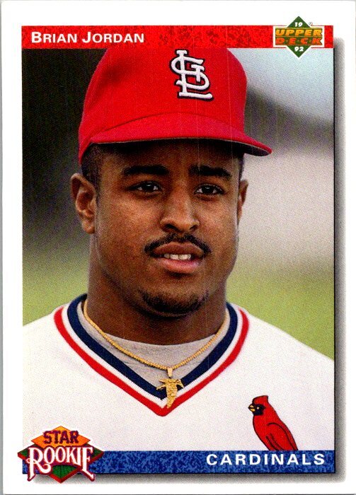 1992 Upper Deck #3 Brian Jordan Factory Set Gold Hologram