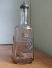 CRUSELLAS RHUM QUINQUINA HAVANA CUBA EARLY 1890s HAIR TONIC BOTTLE WITH LABELS