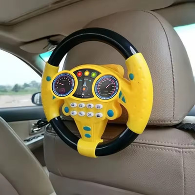 Infant Steering Wheel Toy Lights & Sounds Stroller Baby Learning Toy