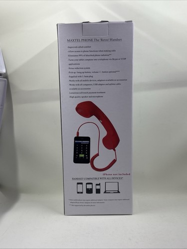 Maxtel Teléfono Retro Auricular - BLANCO - Imagen 3 de 4