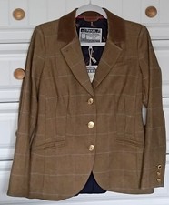 Joules Tweed Jacket Women UK 12 Wool Herringbone Horse Hunt Arabella Hacking NEW