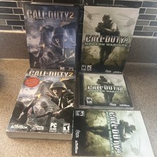 Call of Duty 2 PC Completo Cod4 Troppo Rarissimo Scatola e Colonna Sonora da Collezione 6 Dischi