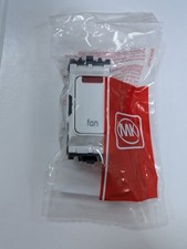 MK Grid Plus K4896NFNWHI 20a DP switch with neon marked FAN
