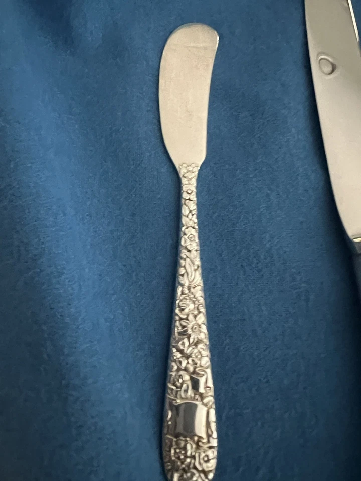 Cubiertos de plata esterlina sello cinta rosa reposo servicio para 6 Like Stieff Foto 4 de 4