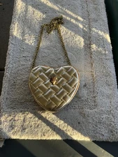Kurt  Geiger Heart Gold Crossbody  Leather Purse Chain