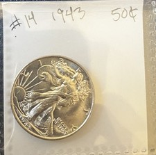 1943 Walking Liberty Half Dollar 90% Silver US Coin — listing 3