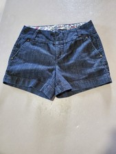 ONE 5 ONE Women's Mid Rise Dark Blue Shorts Size 6