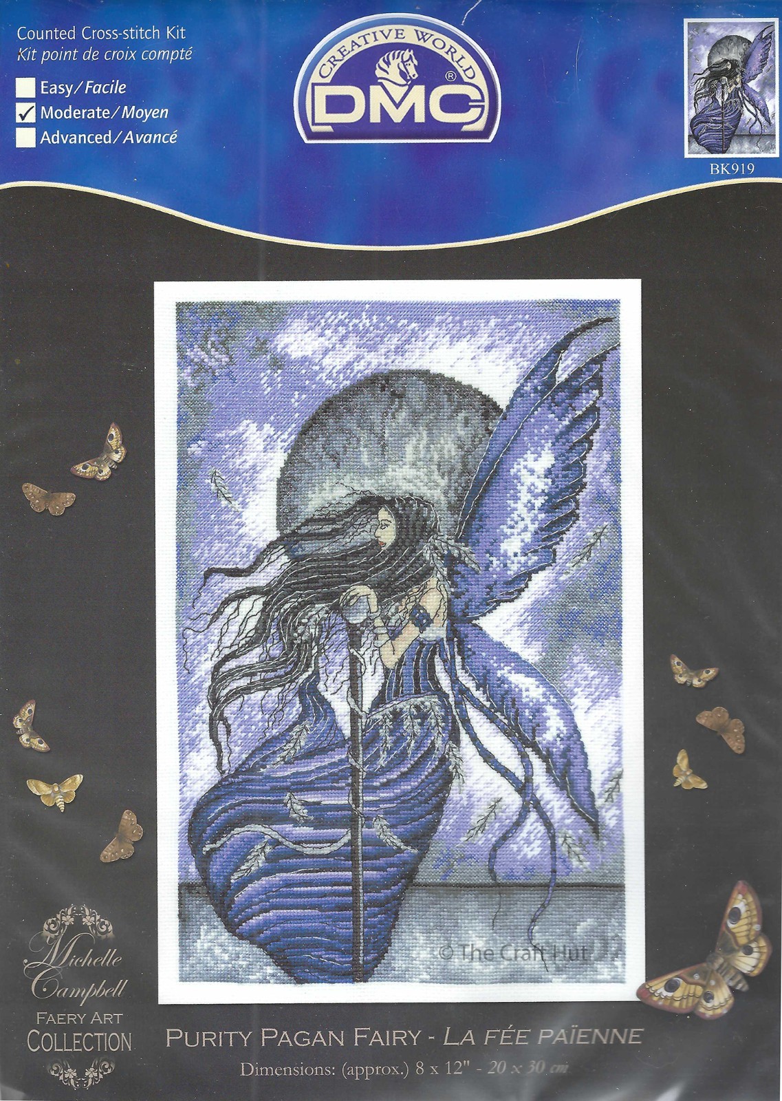 DMC Counted Cross Stitch Kit Purity Pagan Fairy Fantasy BK919 New