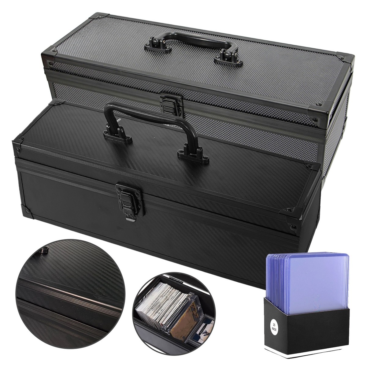 1-Row Trading Card Storage Box Hard Case for TCG MTG Sports Rigid Cards  Holders | eBay