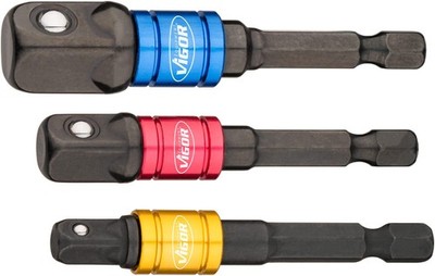 VIGOR Steckschlüssel Adapter Satz   V7603/3   1/4 Zoll (6,3 mm) Sechskant mas...