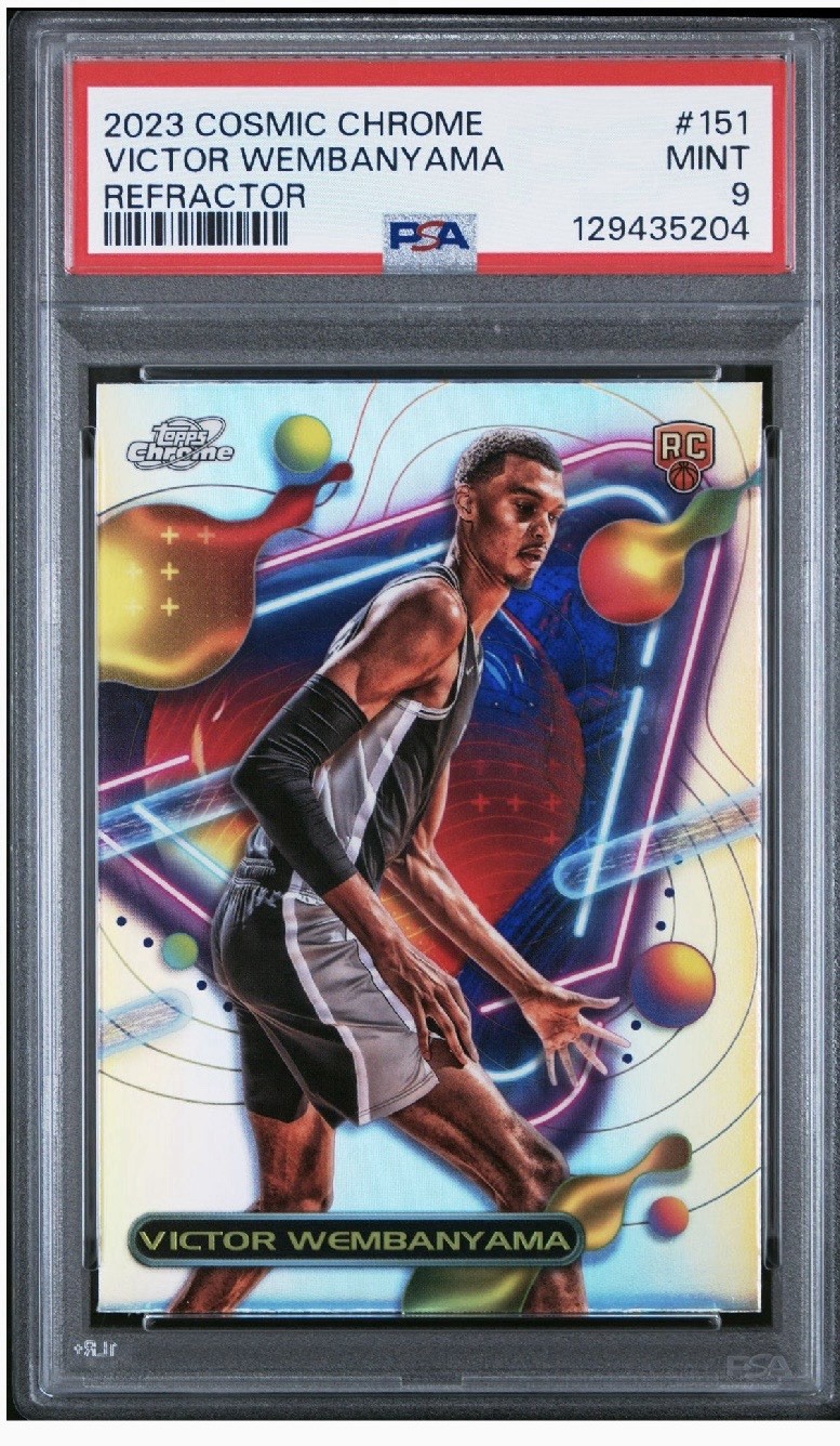 2023 Topps Cosmic Chrome Victor Wembanyama Refractor #151 PSA 9 MINT
