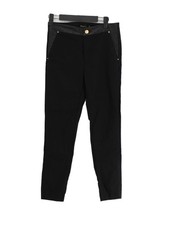 Stradivarius Women's Leggings UK 8 Black Cotton