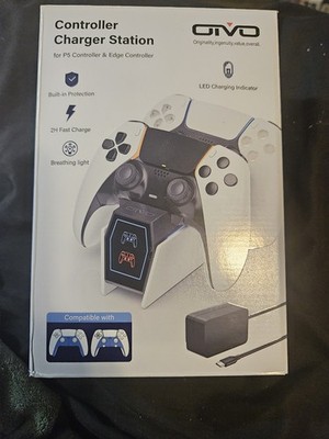 OIVO PS5 & PS5 Edge Controller Charging Dock Station, Fast Charge, USB-C LED