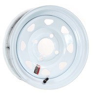 Ecustomrim Trailer Wheel 13x4.5 13 Inch 4 Lug On 4 Inch Center White Spoke Rim