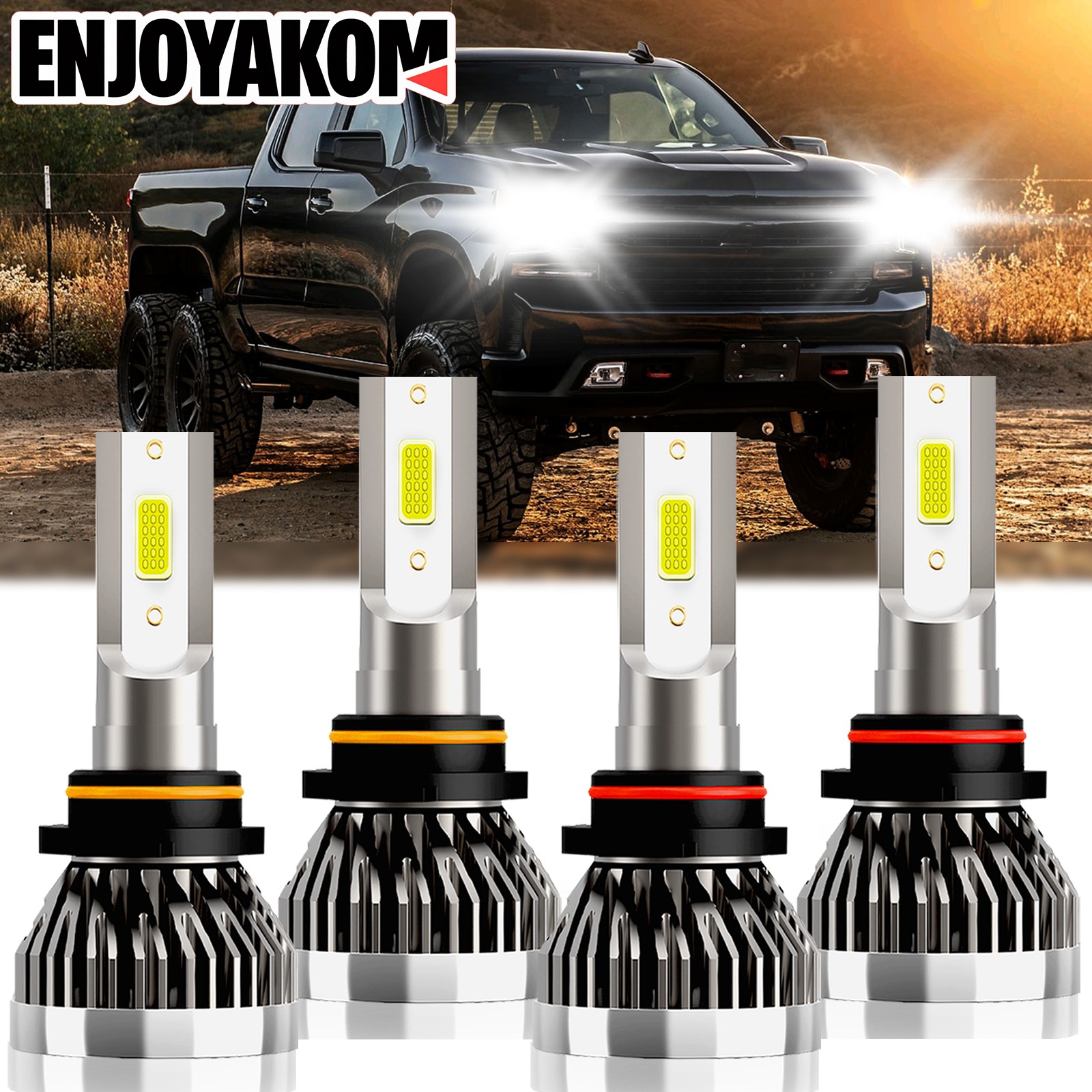 For Chevrolet Silverado 1500 HD Classic 2007-2007 LED Headlight Hi Lo Light Bulb