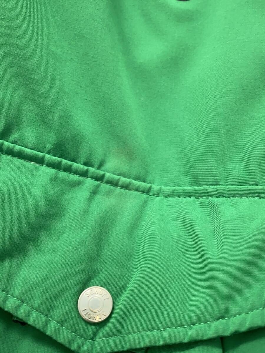 Schott down jacket L Polyester Green Stained Fur … - image 6