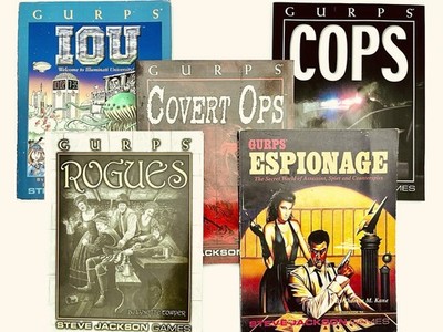 SJG GURPS Modern Deep State Themed RPG Books Lot of 5 Steve Jackson Games