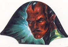 2015 DC Super-villains Die-Cut Sketch Card Melike Acar Sinestro