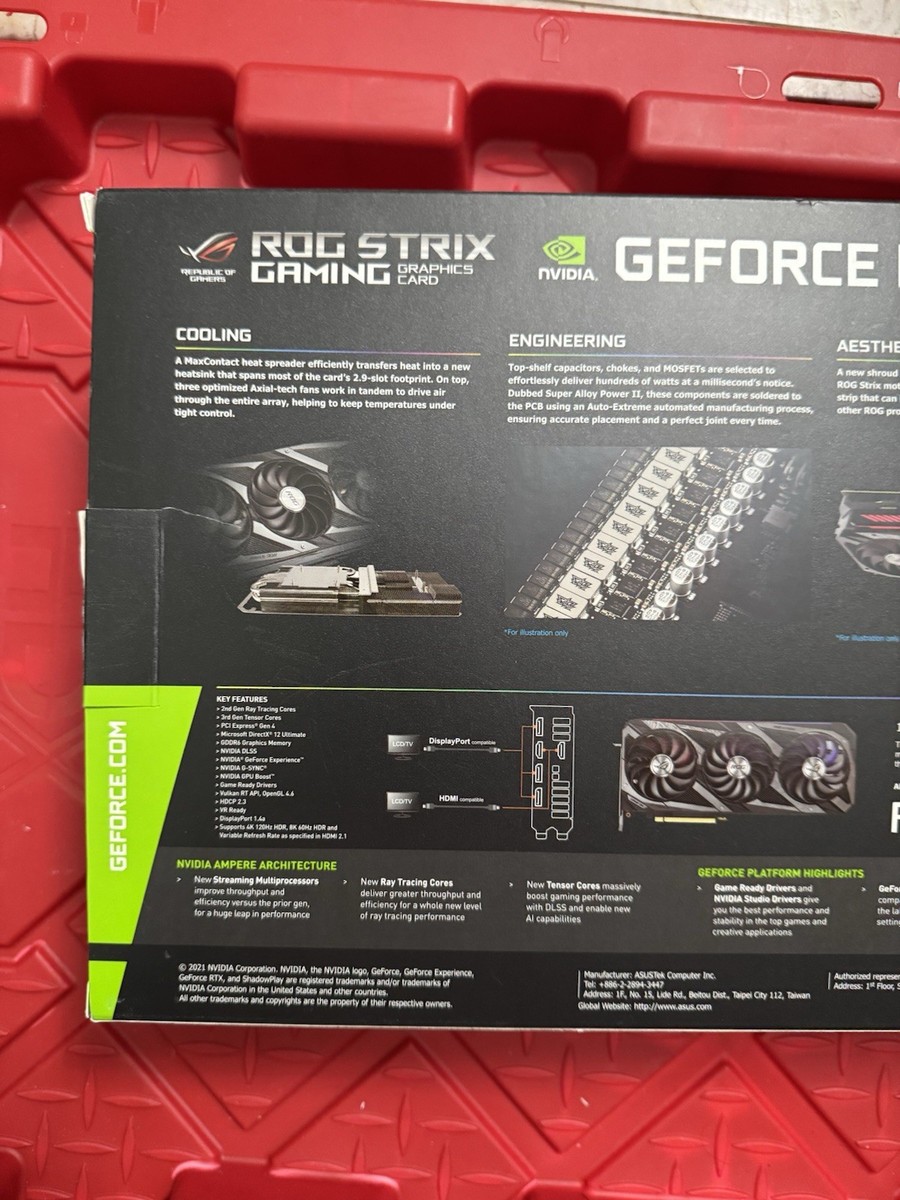 ASUS ROG Strix NVIDIA GeForce RTX 3060 Ti V2 8GB GDDR6 ASUS ROG Strix NVIDIA GeForce RTX 3060 Ti V2 8GB GDDR6