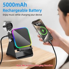 Wireless Induction Speaker 5-in-1 Bluetooth Speaker With Phone Stand Holder