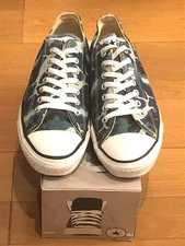 Vtg 90's Converse All Star Low Sky Blue Camouflage 11484 Made in USA Men Us8.5