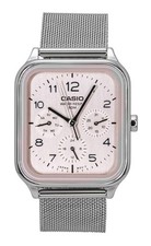 Casio Esfera Salmón Cuarzo Reloj Casual Brazalete Acero MTP-M306M-4AV Hombre