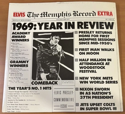 Elvis Presley The Memphis Record 1969 Year In Review 6221-1-R 2 LP Set Vinyl NM
