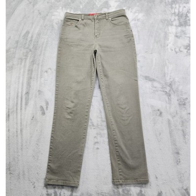 Gloria Vanderbilt Jeans Womens Olive Green Amanda High Rise Slim