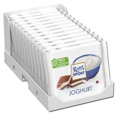 (15,35 /1kg) Ritter Sport Joghurt, Schokolade, 12 Tafeln je 100g
