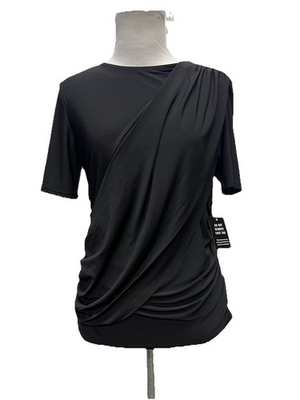 #ad Express Short Sleeve Black Wrap Top Shirt Women’s Size S NWT $23.00