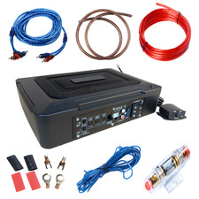 Kit Subwoofer 8*12" 1000W Slim Sottosella Alimentazione Attiva Auto/Camion 12V