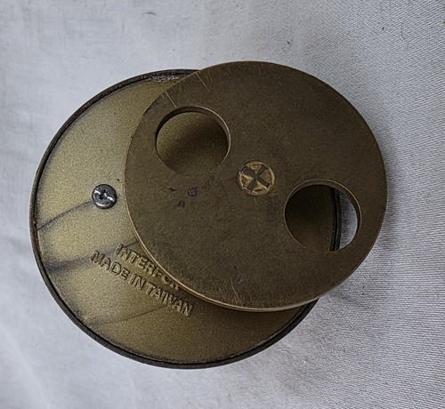 Vintage massive Messing Segelboot Spieluhr Play Its a Small World dreht sich maritim 3,75" - Bild 5 von 6