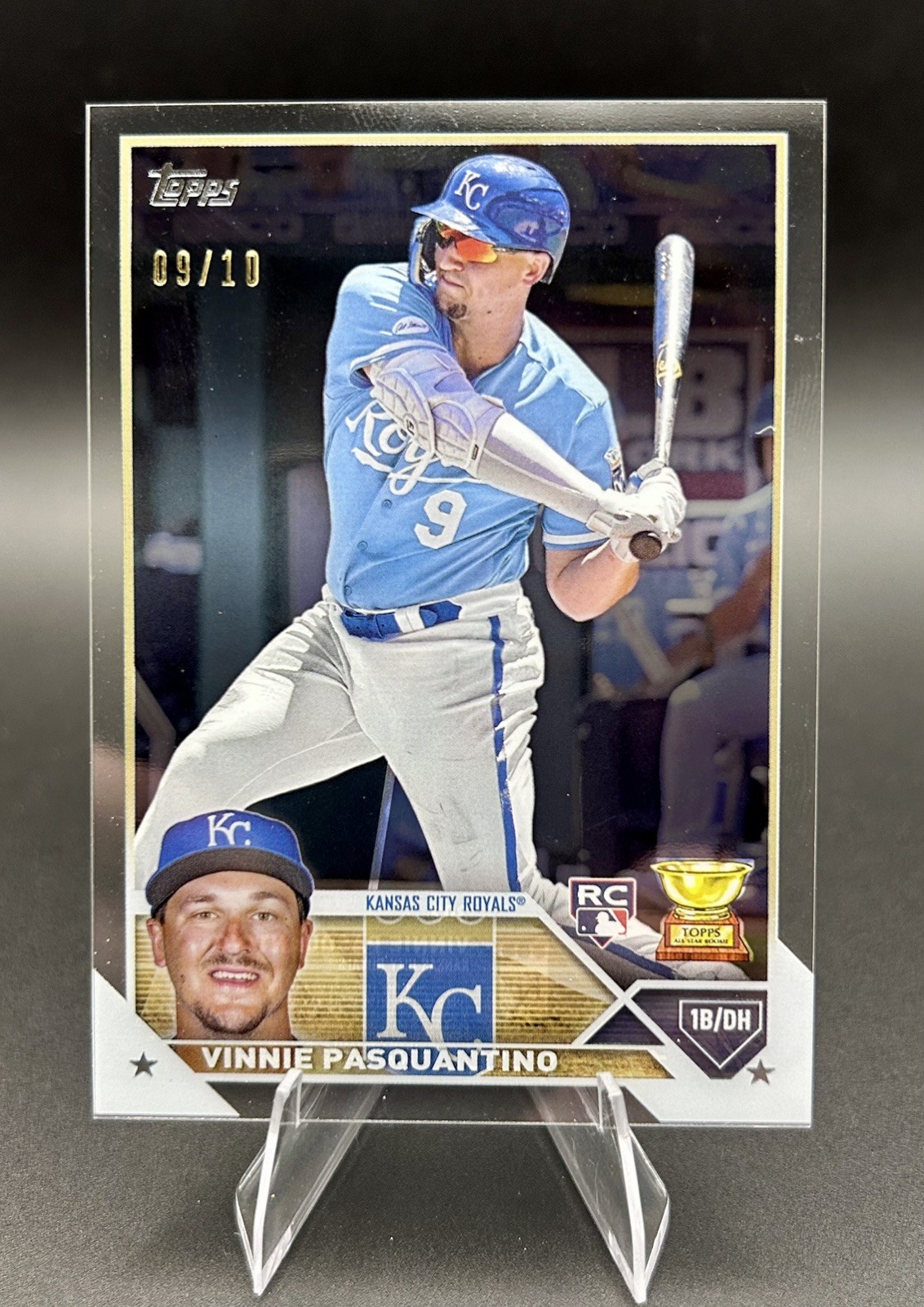 2023 Topps Vinnie Pasquantino Clear /10 RC JERSEY #d Kansas City Royals #302