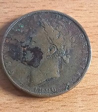 1826 King George IV British Copper Farthing Coin