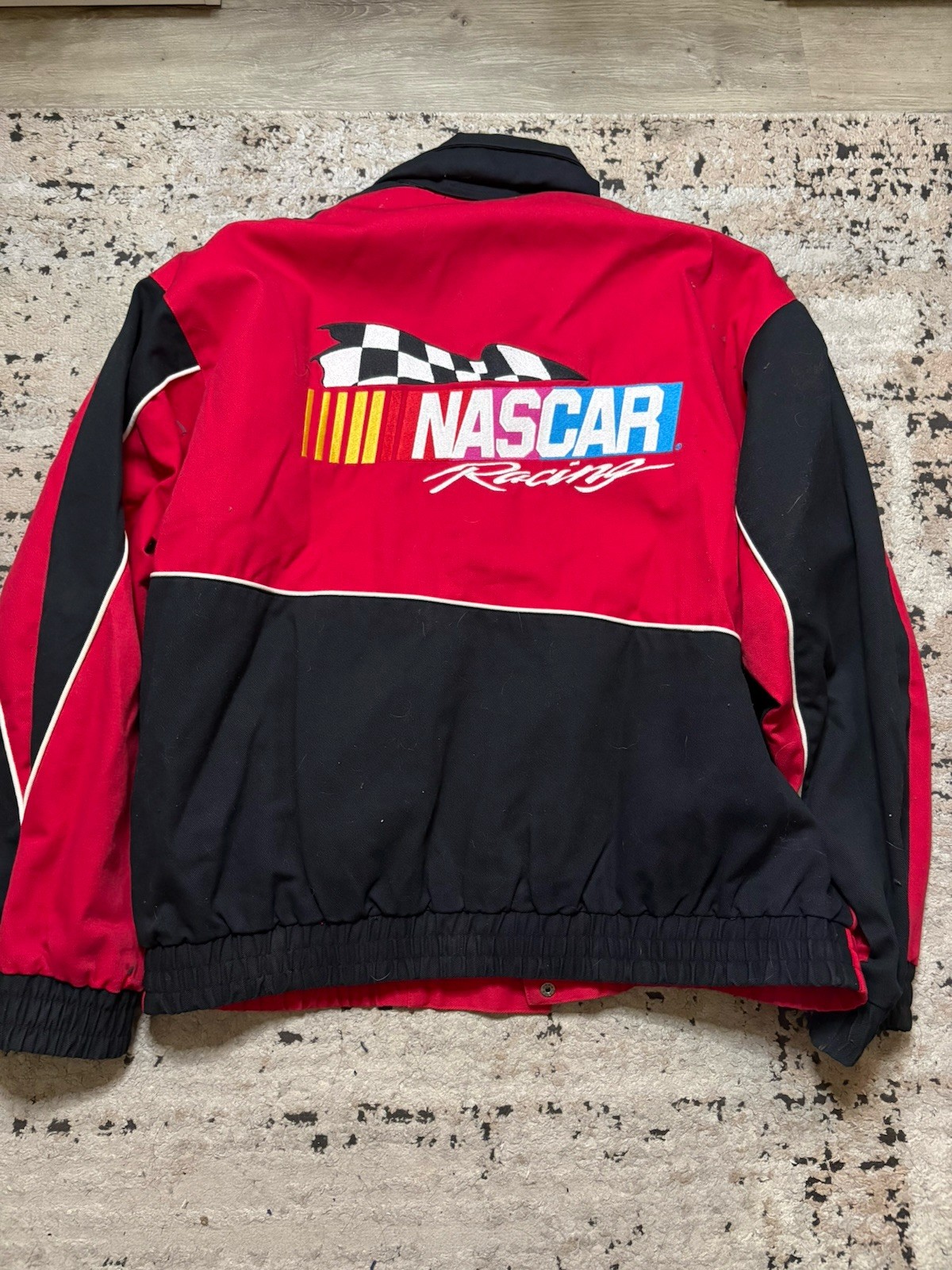 Retro Racing Checkers Vintage 90s NASCAR Racing Embroidered Racing Jacket Size Large | eBay
