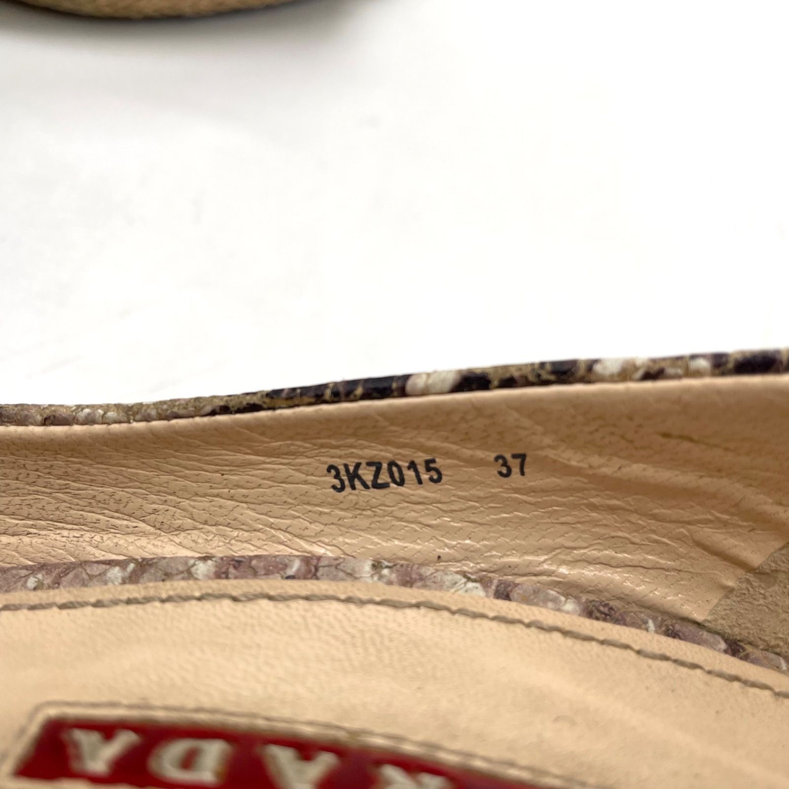 PRADA Beige Python Wedge Pumps Ribbon Logo Hardwa… - image 16