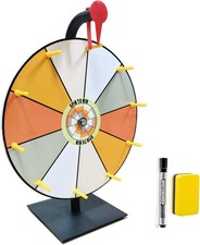 Spinning Prize Wheel, 12 inch Prize Wheel-Spinning with Stand, 10 Slots Color