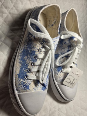 Canvas Shoes Women's Size 9 Regular Width Blue Tie Dye