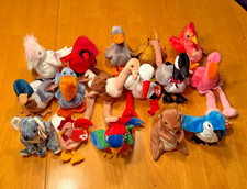 Collection of various Ty Beanie Babies bird and other plush toys