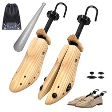 JJDPARTS Wooden Shoe Stretcher, Pair 4-Way Shoe Expander Widener Wooden Shoe ...