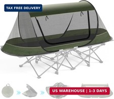 Pop-Up Mosquito Tent for Camping, 1 Person Bug Net Cot Tent, 3s Automatic Setup