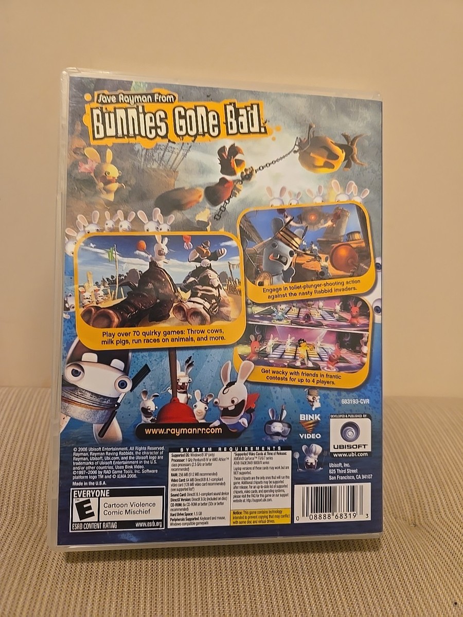 Rayman - Raving Rabbids (PC, 2012) WIN MAC DVD-ROM Brand New