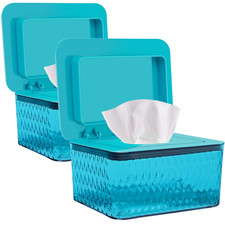 2 Pack Wet Baby Wipes Dispenser - Large Capacity Wipe Holder Seal-Designed Dust-